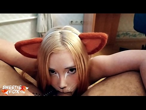 ❤️ Кицунэ заглотить хуй и сперма в рот Видео ебли у нас ☑